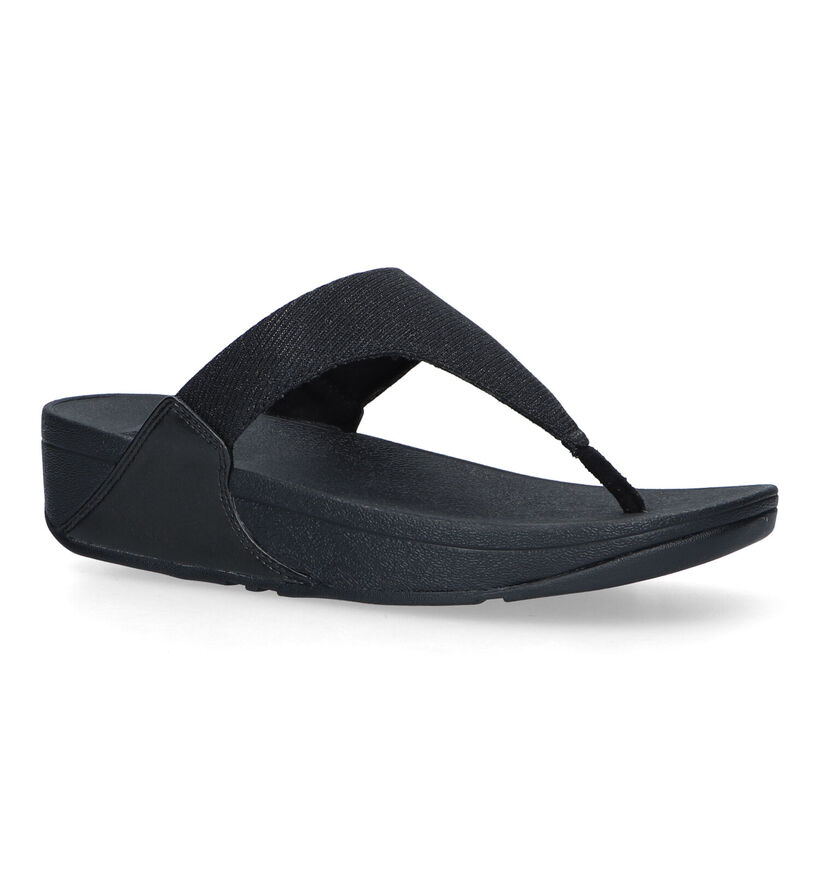 FitFlop Lulu Shimmerlux Tongs en Noir pour femmes (320472)