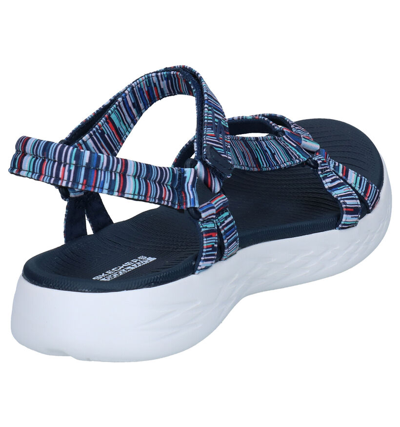 Skechers Blauwe Sandalen in stof (290290)