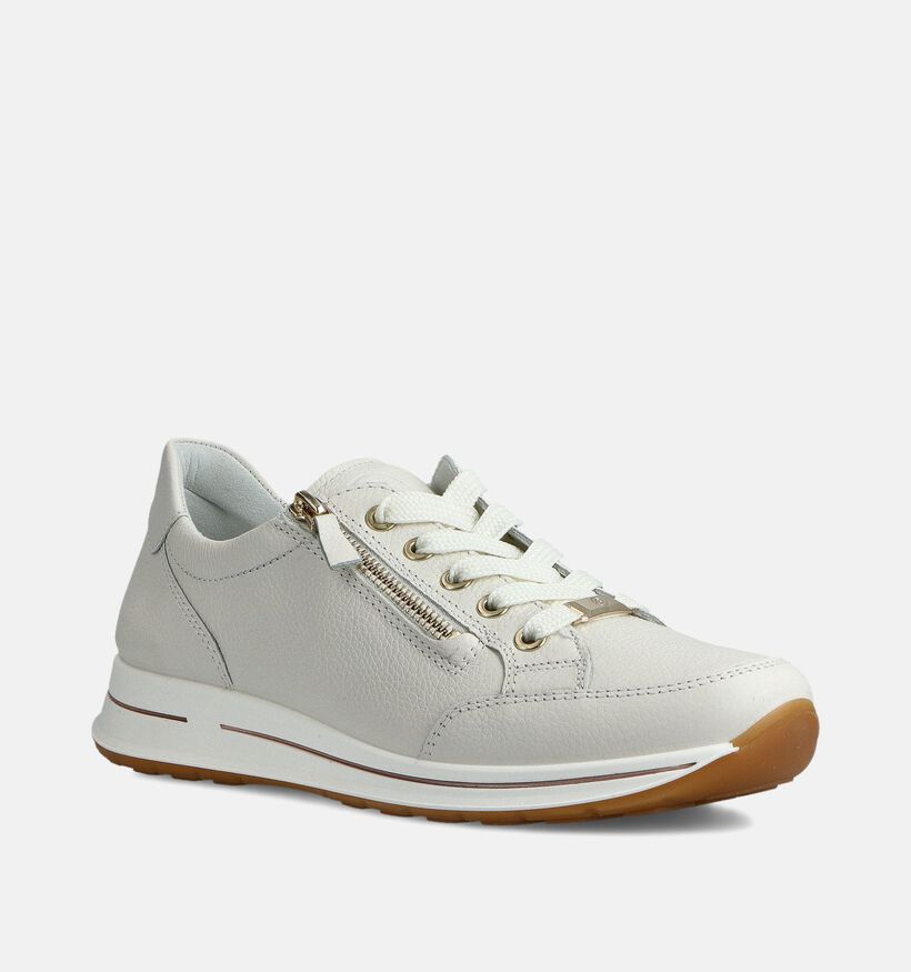 Ara Osaka High Soft Baskets habill&eacute;es en &Eacute;cru pour femmes (370782) - pour semelles orthop&eacute;diques