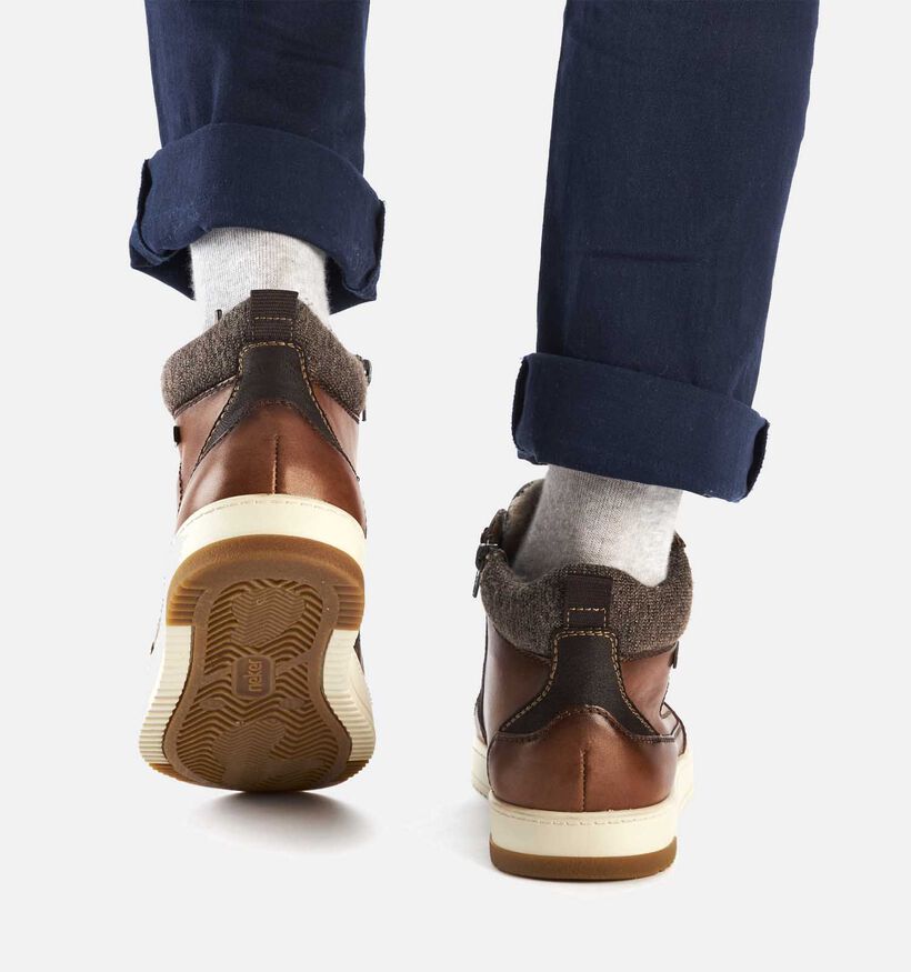 Rieker Chaussures hautes en Cognac pour hommes (347451)