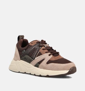 Poelman Baskets Noir/Orange/Beige/Cognac/Marron/Violet/Rose/Vert