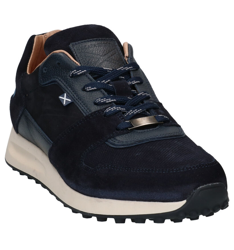 Scapa Blauwe Veterschoenen in nubuck (282923)