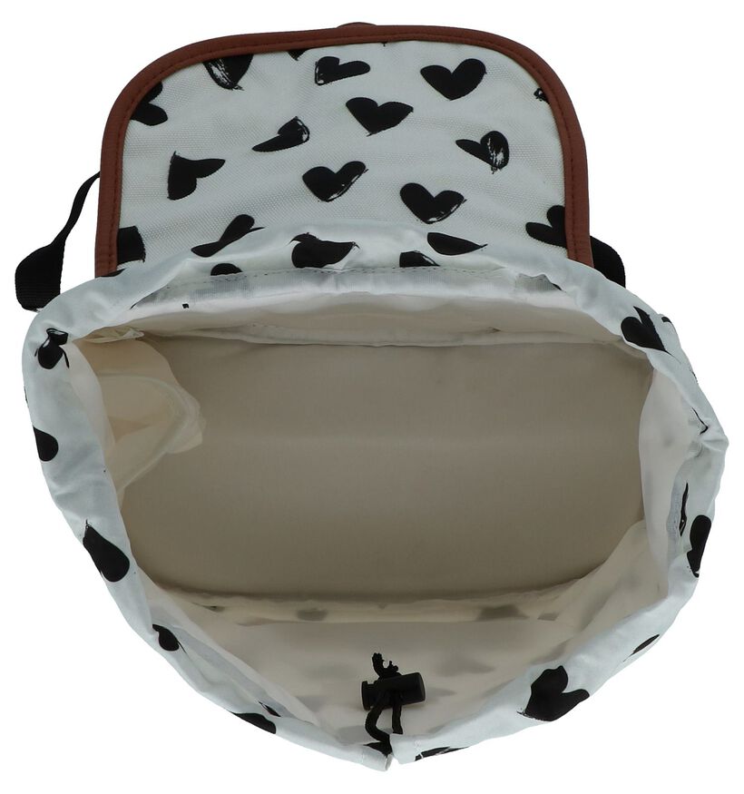 Witte Kinderrugzak met Hartjes Kidzroom in stof (249399)