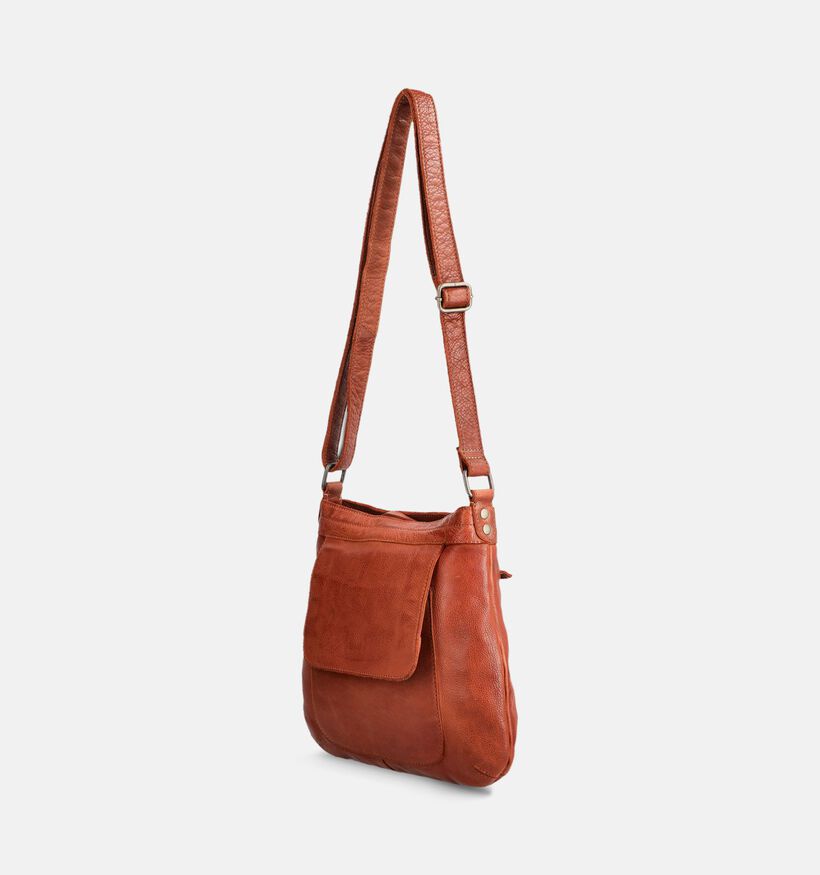 Bear Design Sac port&eacute; crois&eacute; en Cognac pour femmes (375818)