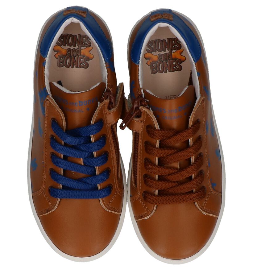 STONES and BONES Gedin Cognac Veterschoenen in leer (267206)