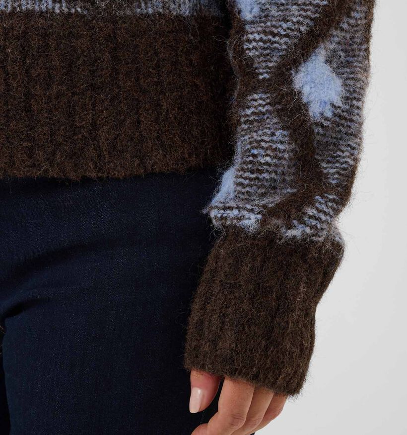 Culture Gilan Pull en Bleu/Marron pour femmes (380479)