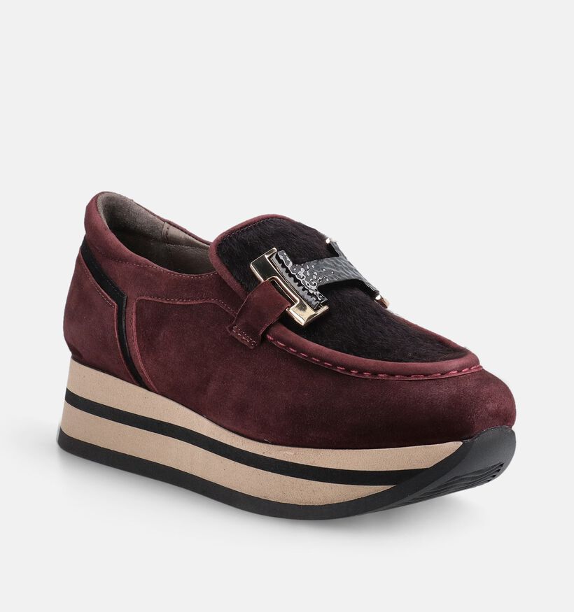 Softwaves Pony Amarone Bordeaux Instappers voor dames (380370) - geschikt voor steunzolen