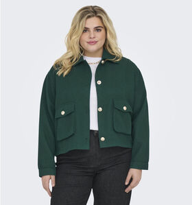 Only Carmakoma Emily Boucle Cargo Manteau en Vert pour femmes (343589)