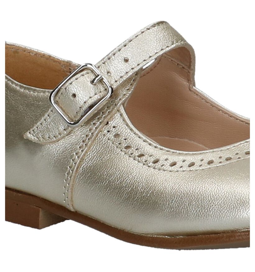 Metallic Gouden Ballerina's met Bandje Eli in leer (245979)