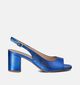Laurent David Sandales avec talon carré en Bleu pour femmes (358597)