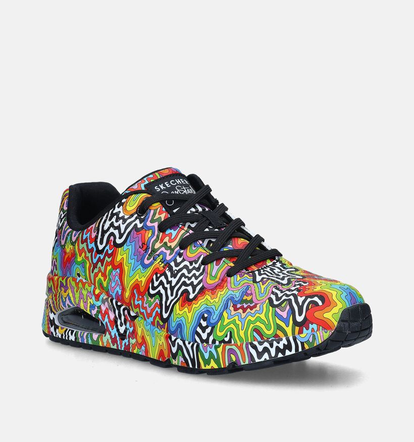 Skechers Uno Jen Stark Infinite Drip Zwarte Sneakers voor dames (343893)