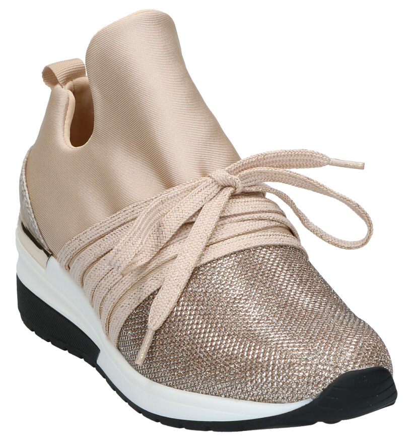 La Strada Beige Sneakers in stof (279205)