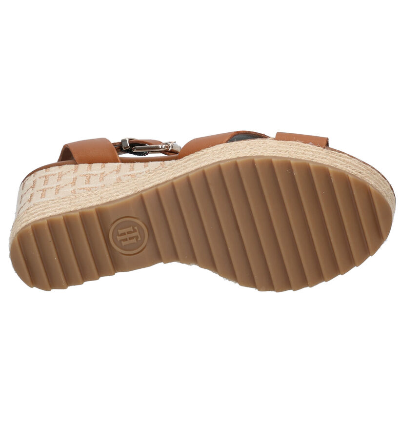 Tommy Hilfiger Raffia Sandales en Cognac en cuir (268547)