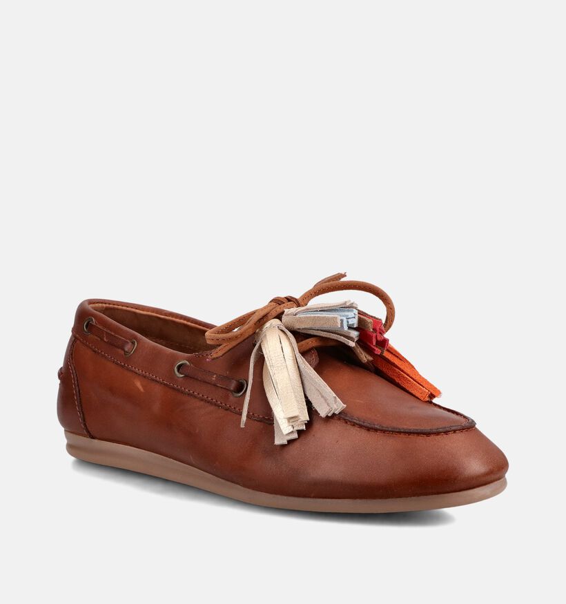 PS Poelman Cognac Bootschoenen voor dames (384352)