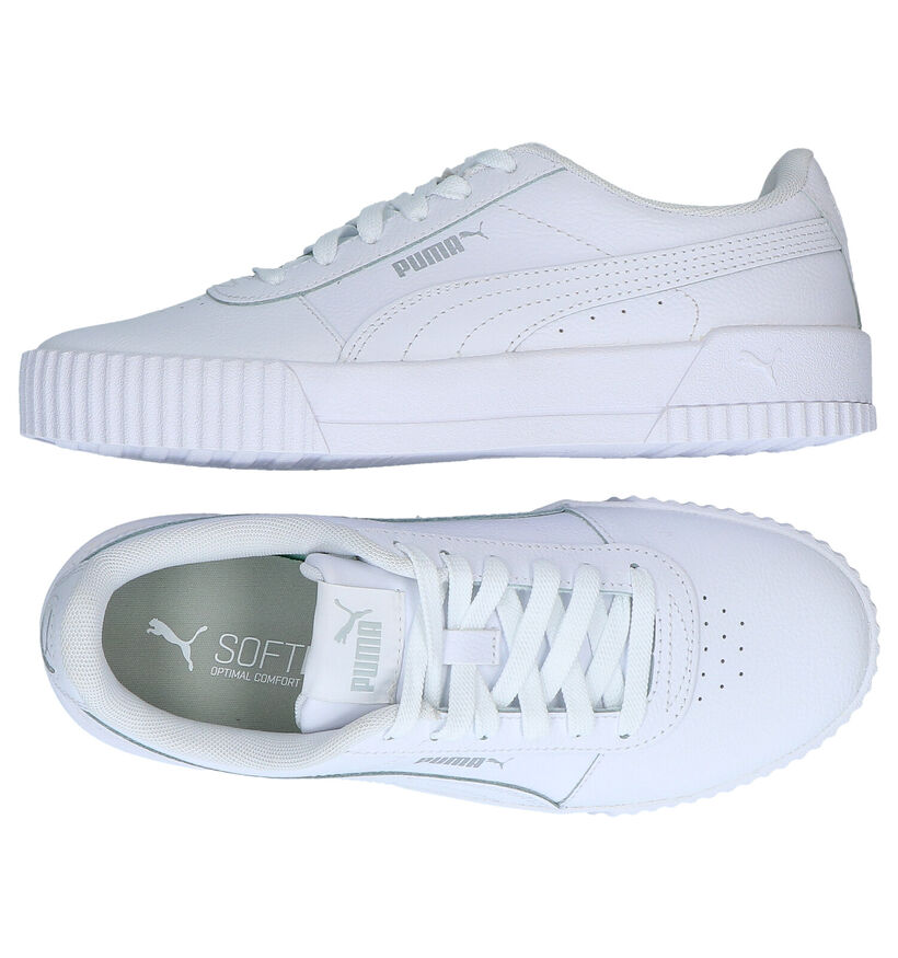 Puma Carina Witte Sneakers in kunstleer (276773)