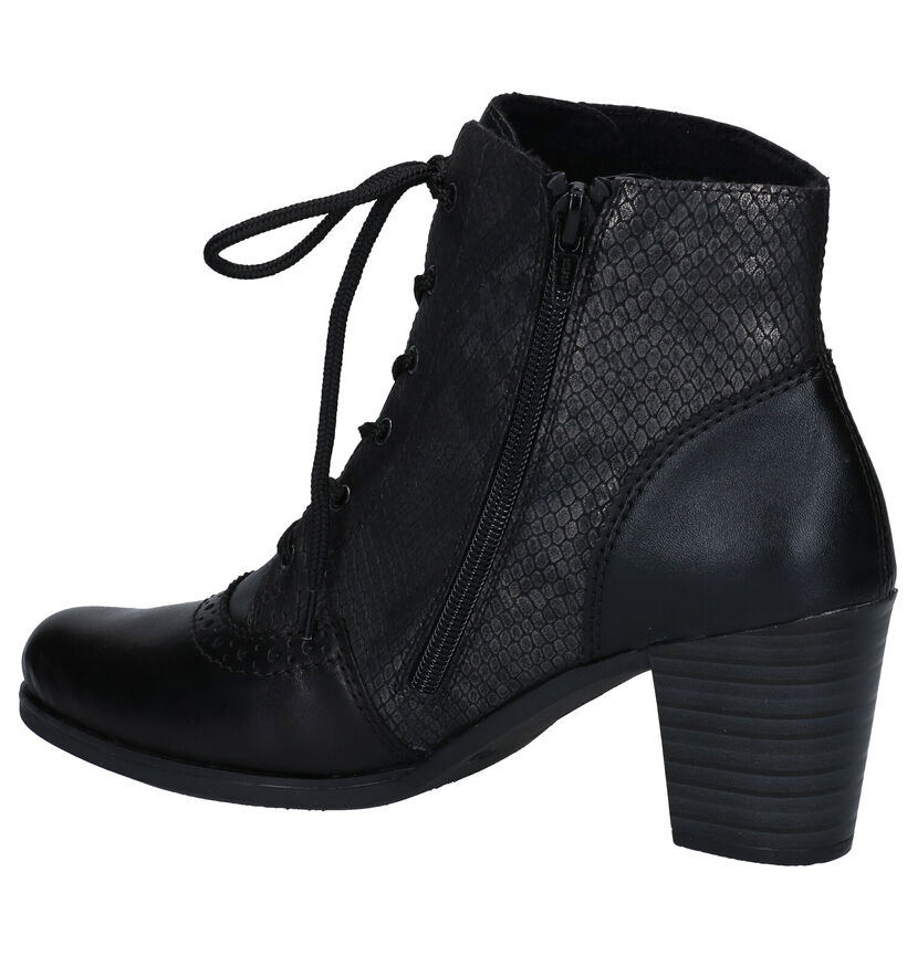 Rieker Bottines à lacets en Noir en cuir (282711)