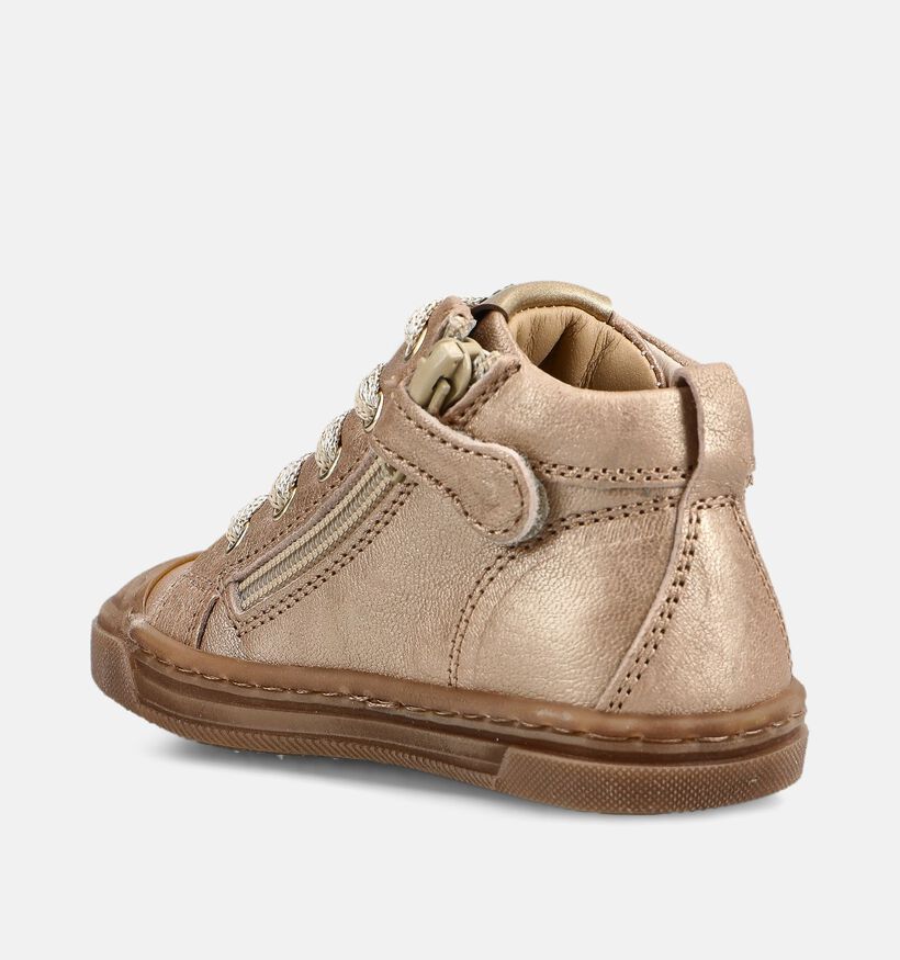 STONES and BONES Maki Gouden Babyschoenen met Veter en Rits voor meisjes (378252) - geschikt voor steunzolen