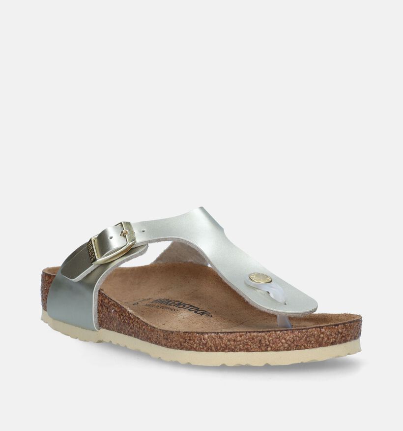 Birkenstock Gizeh Birko Flor Gouden Teenslippers voor meisjes (338077)