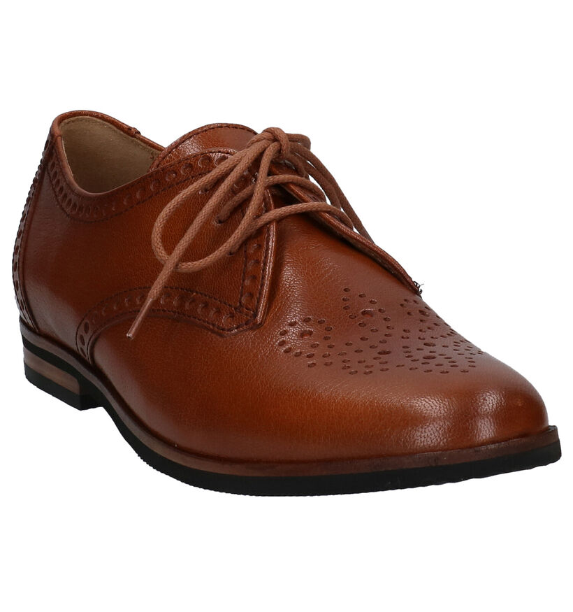 Gabor Best Fitting Chaussures à lacets en Cognac en cuir (282362)