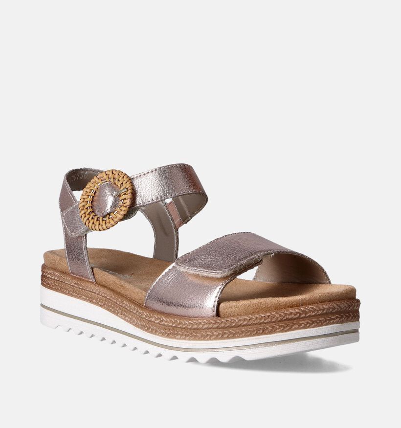 Remonte Gouden Sandalen met Sleehak voor dames (354854) - geschikt voor steunzolen
