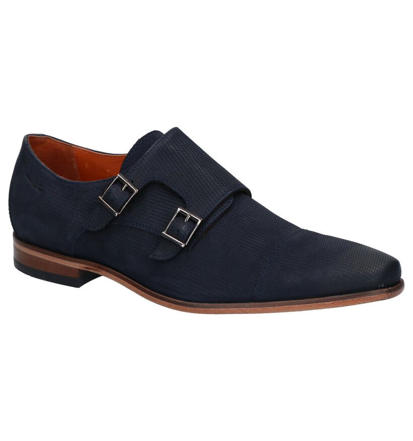 Van Lier Chaussures classiques en Bleu foncé en nubuck (272952)