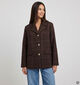 Pieces Amina Geruite Donkerbruine Blazer voor dames (379330)