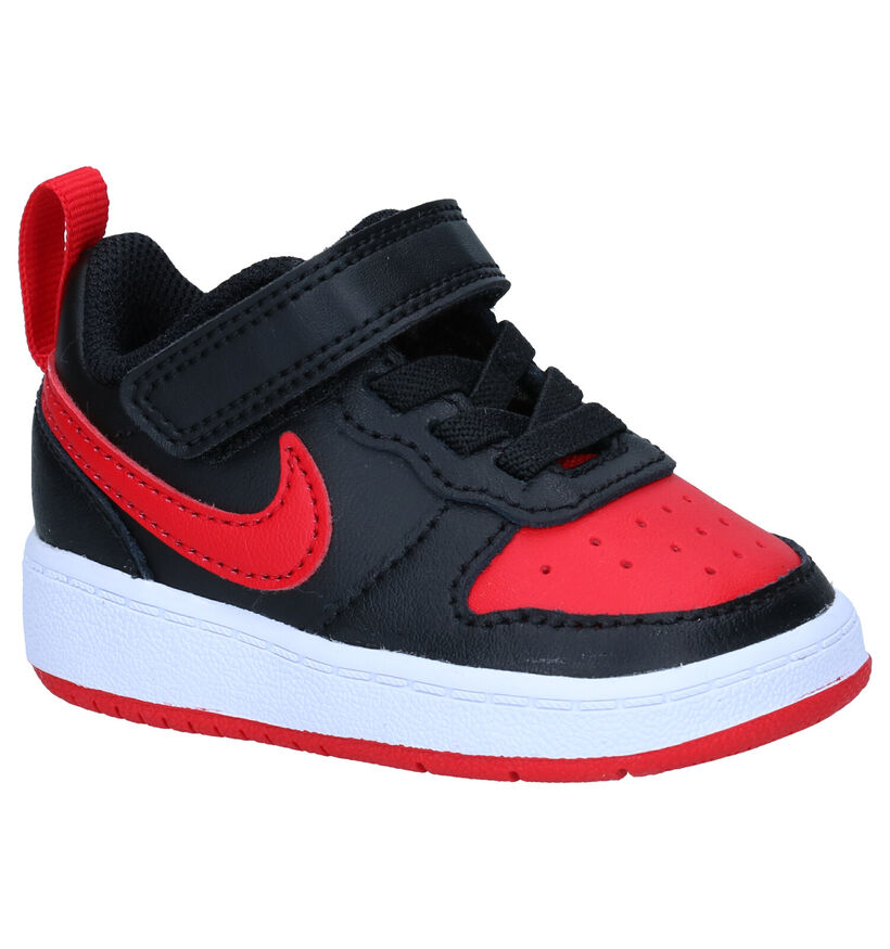Nike Court Borough Baskets en Noir en cuir (302142)