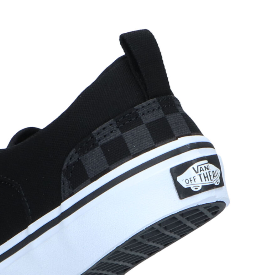 Vans Asher YT Baskets Slip-on en Noir pour filles, garçons (336460)