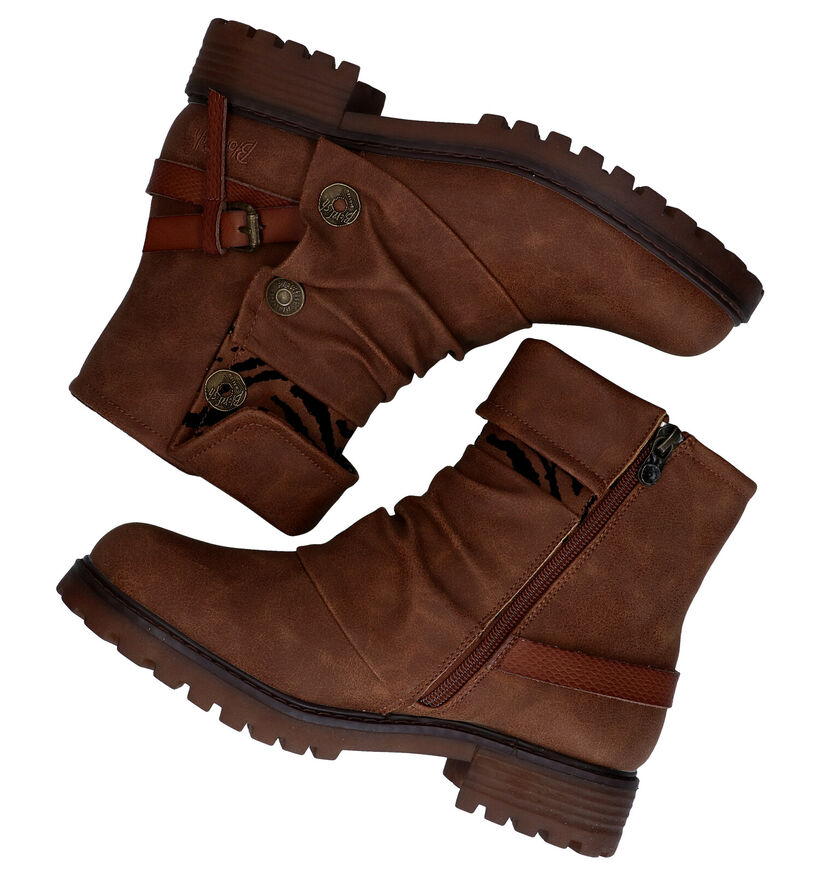 Blowfish Malibu Vegan Bottines en Cognac en simili cuir (284695)