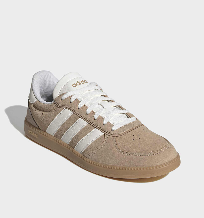 adidas Breaknet Sleek Lichtbruine/Witte Sneakers voor dames (366772) - geschikt voor steunzolen