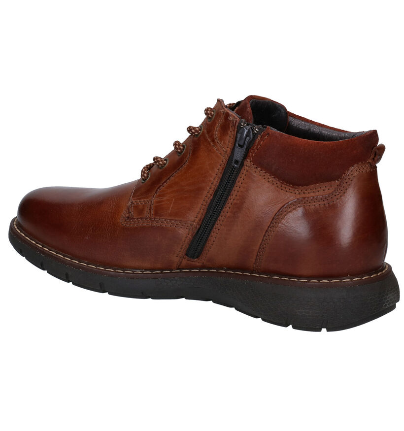 Borgo Sport Cognac Hoge Schoenen in leer (278501)