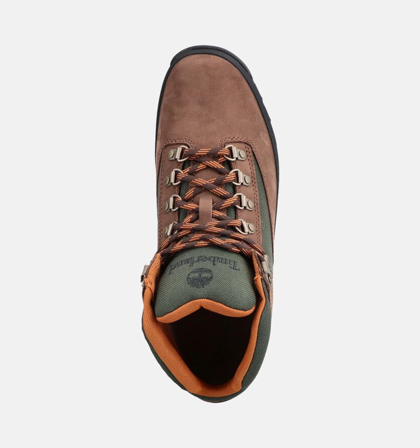 Timberland Euro Hiker Mid Bruine/Groene Wandelschoenen voor heren (376474) - geschikt voor steunzolen