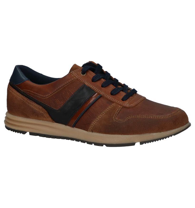 Borgo Sport Casual Veterschoenen Cognac in leer (227589)