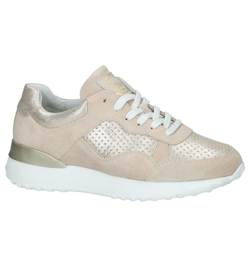 Lichtbeige Lage Sneakers Bullboxer in leer (252861)