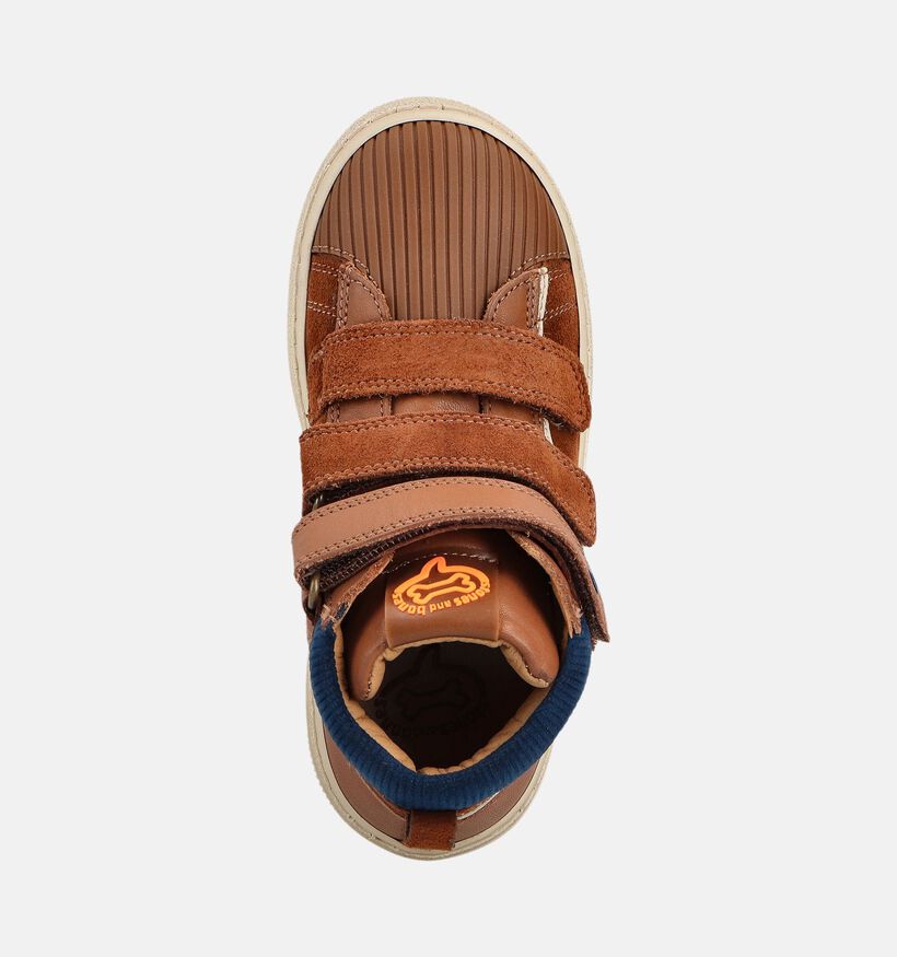 STONES and BONES Munch Chaussures hautes en Cognac pour garçons (362020) - pour semelles orthopédiques