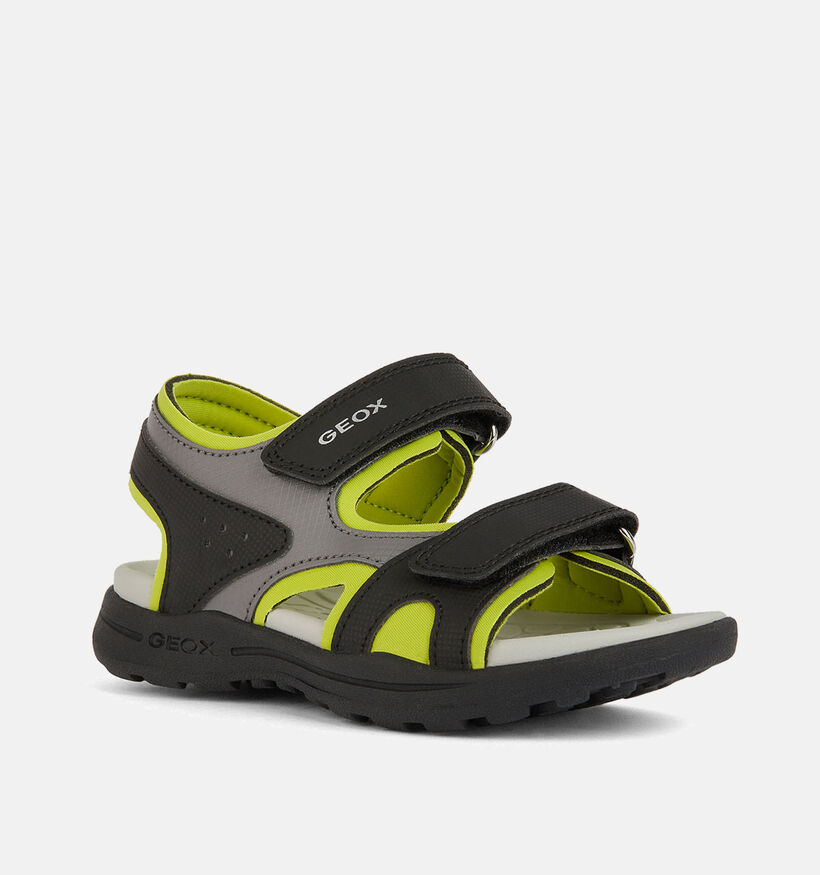 Geox Vaniett Zwarte/Grijze Sandalen voor jongens (352926)