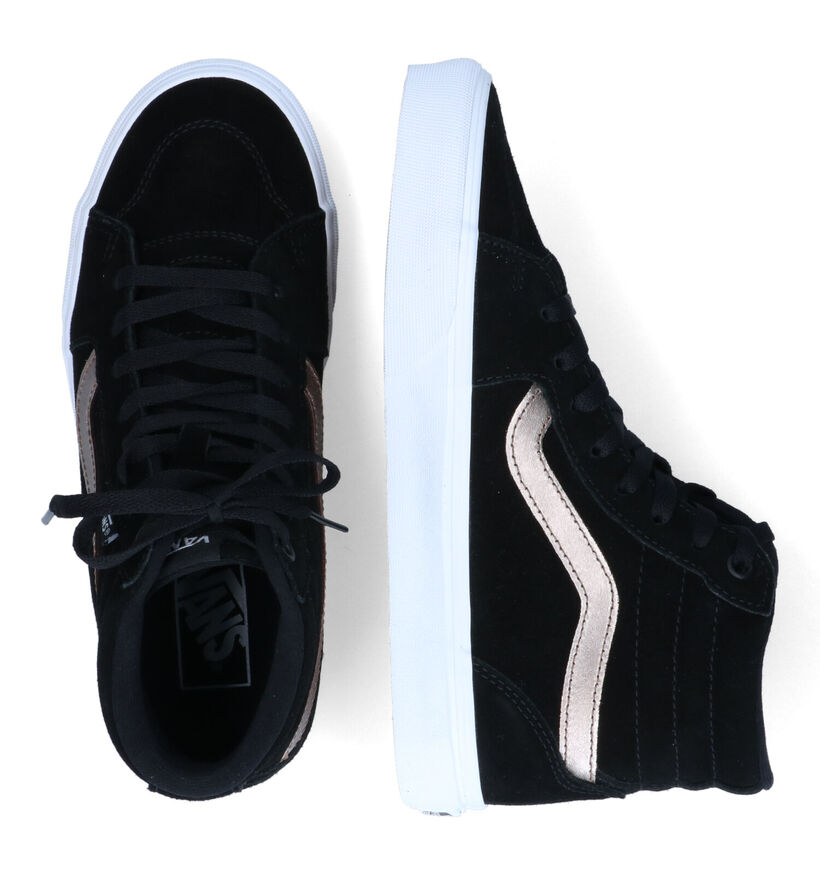 Vans Filmore Hi Baskets de skate en Noir pour femmes (328039)