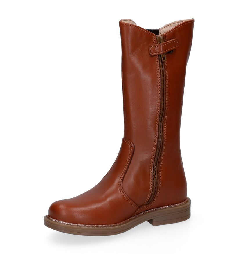 Milo & Mila Bottes hautes en Cognac pour filles (298579)