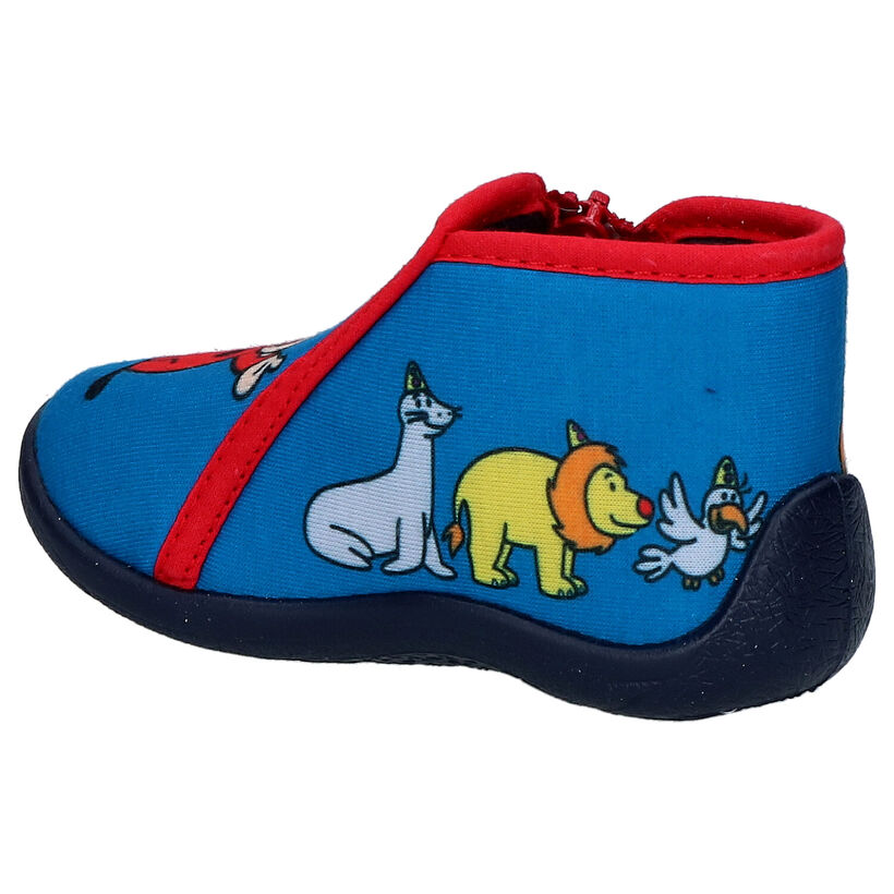 Bumba Pantoufles fermées en Bleu en textile (275765)