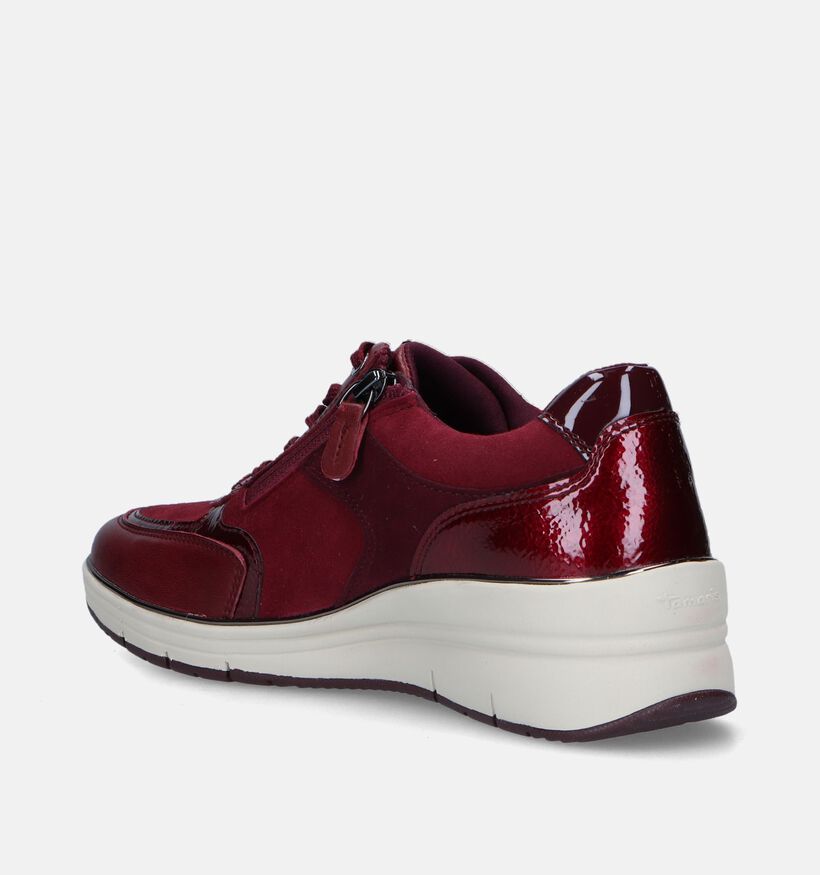 Tamaris Rode Sneakers met sleehak voor dames (344699) - geschikt voor steunzolen