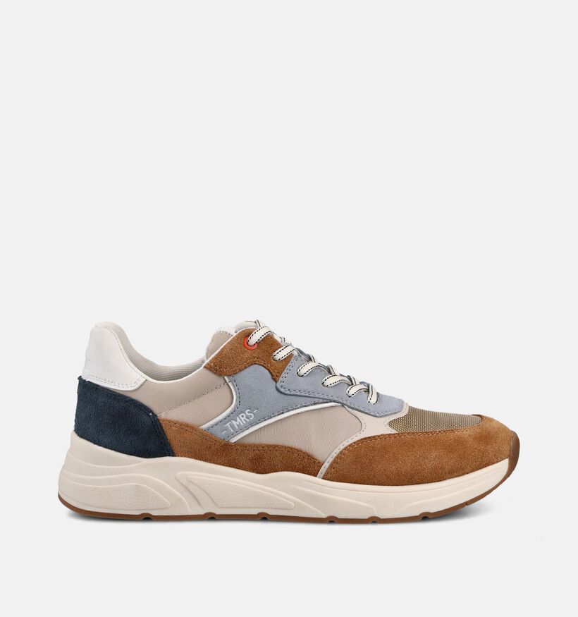 Tamaris Cognac/Lichtblauw Lage Sneakers voor heren (368814) - geschikt voor steunzolen