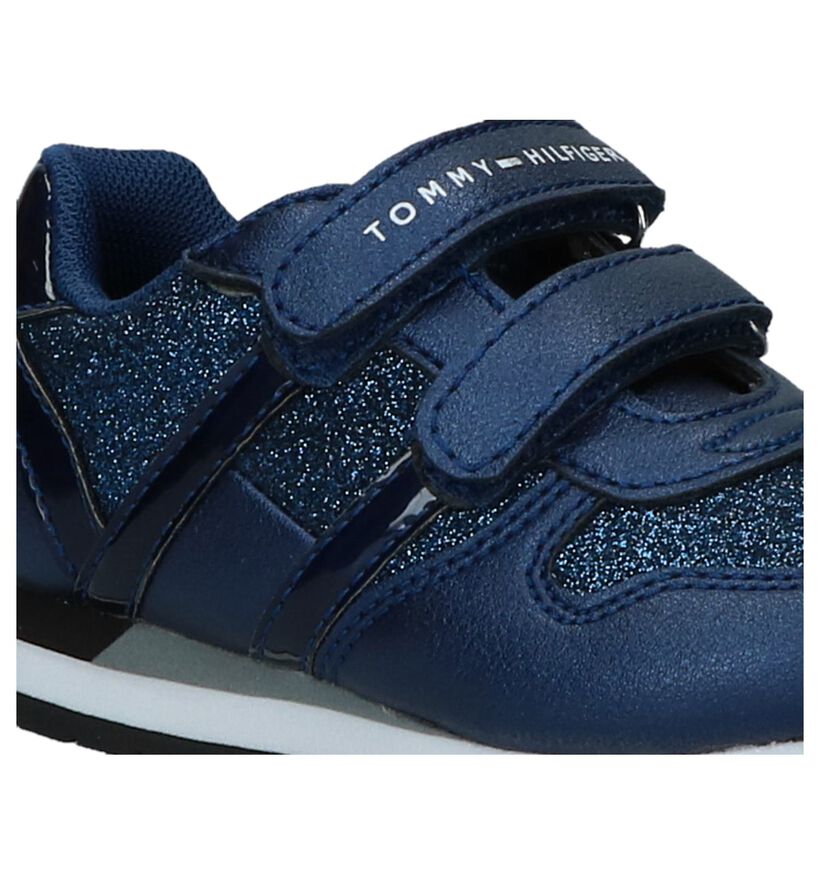 Donkerblauwe Geklede Sneakers met Glitters Tommy Hilfiger in kunstleer (225254)