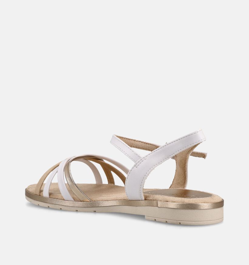Marco Tozzi Witte Sandelen met Goud voor dames (371879)