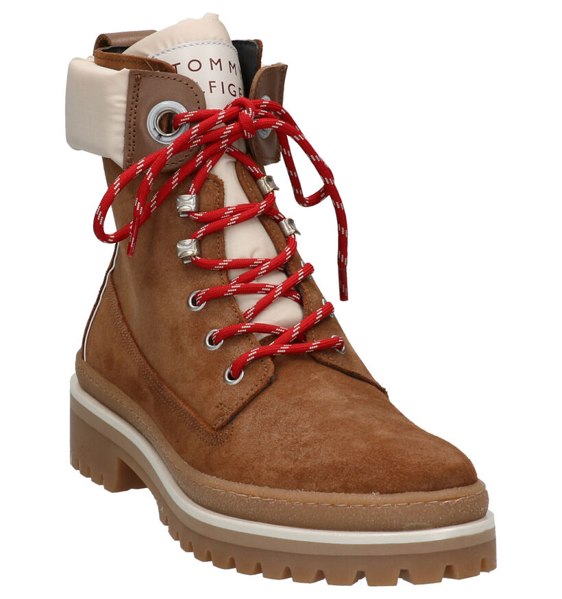 Tommy Hilfiger Boots à lacets en Cognac en daim (255931)