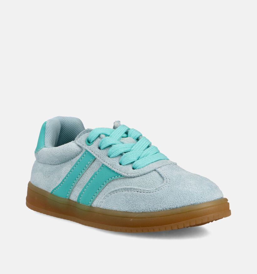 Milo & Mila Baskets basses en Bleu pour filles (372018) - pour semelles orthop&eacute;diques