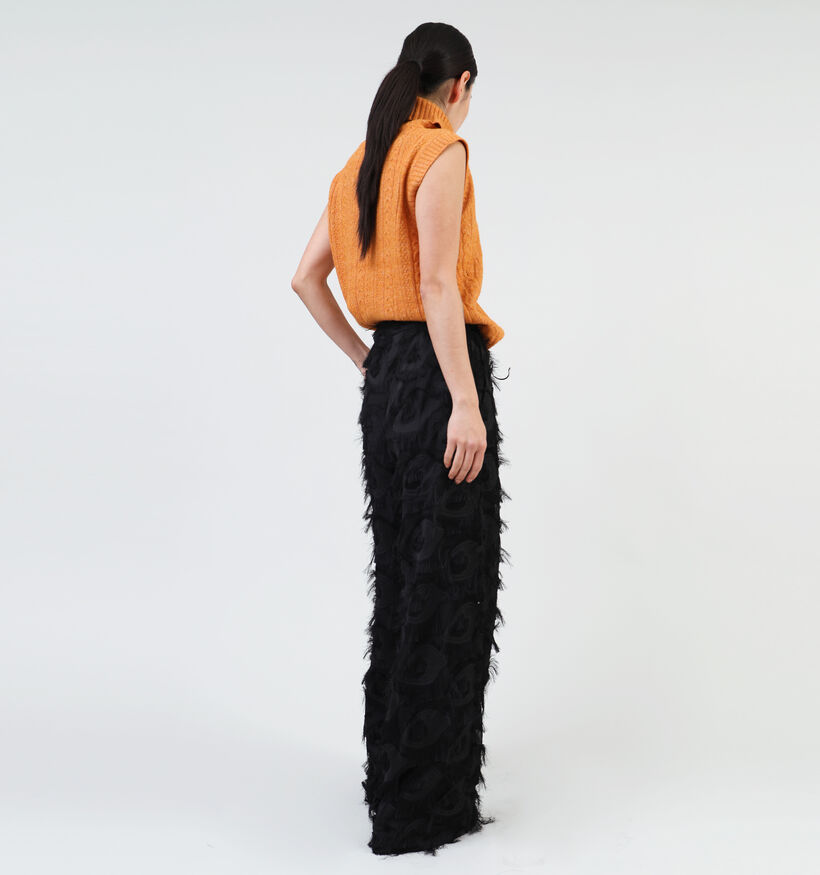 Minus Maica Zwarte Wijde broek voor dames (349969)