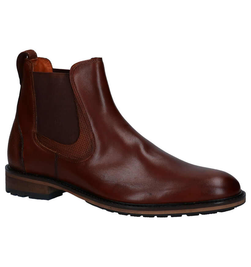 Van Lier Chelsea Boots en Cognac en cuir (283340)