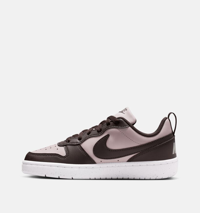 Nike Court Borough Baskets basses en Marron pour filles (359834) - pour semelles orthopédiques