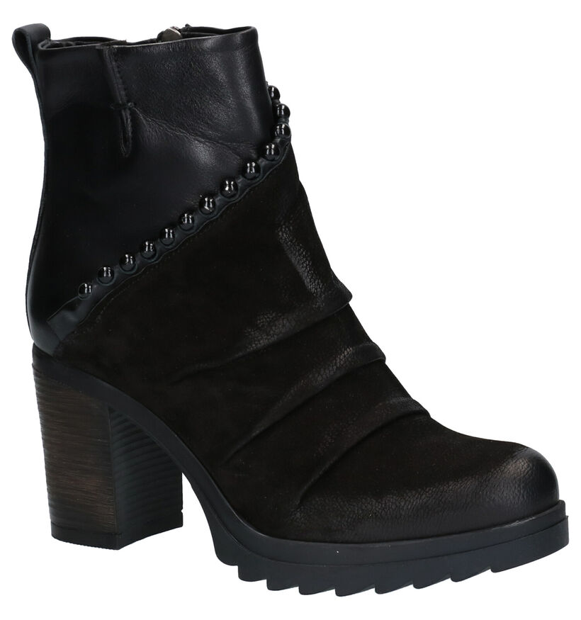 Baboos Bottillons à talons en Noir en cuir (263592)