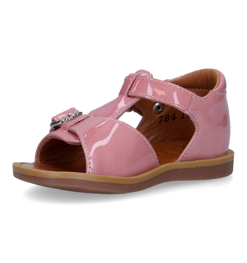 Pom d'Api Poppy Buckle Sandales en Rose pour filles (322871)